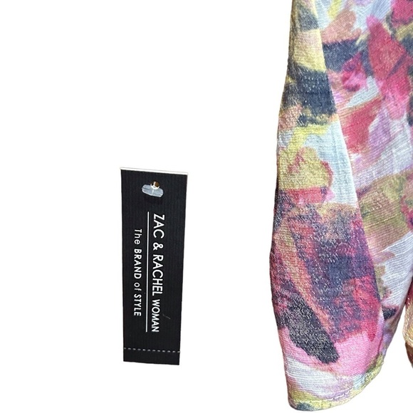 Zac & Rachel Women’s Plus Size Floral Tie Dye Multi-Colored Blouse Size-2X - Picture 9 of 11